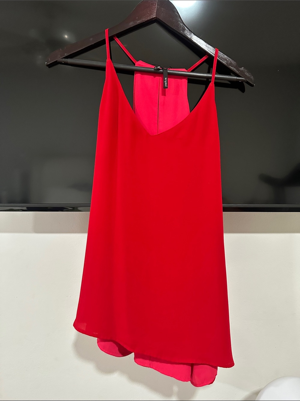 Red Spaghetti Strap Camisole Top